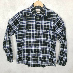 Express Fitted Plaid Pearl Snap Long Sleeve Shirt